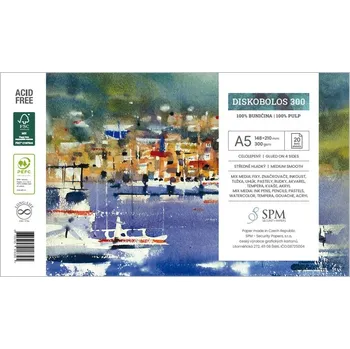 Grafický blok Discobolos 300 g/m2, A5