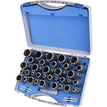 Vrták Karnasch 201483 | Jádrové vrtáky SILVER-DRILL LINE 50 SET DELUXE, WELDON 12-50 mm, sada 39 ks