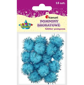 Titanum Bambulky, pompony, TŘPYT.SV.MODRÁ, třásně, 18mm, 15ks/bal.