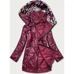 Dámská bunda ve vínové bordó barvě s ozdobnou kapucí (B8126-74) odstíny červené 52