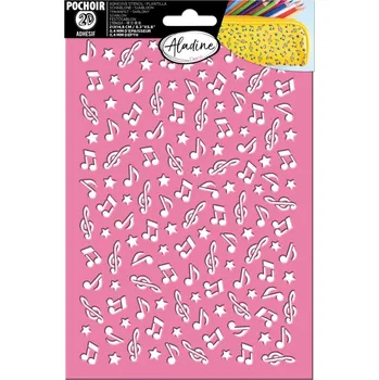 Výtvarná sada Šablona Aladine silikonová 21x14,8 cm - Noty