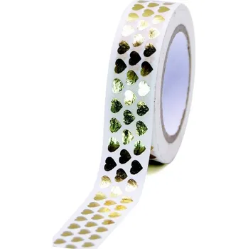 Dekorační páska gg ft 933081 gold hearts 10m x 15mm