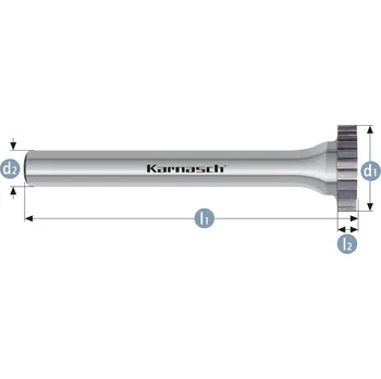 Fréza Karnasch 114011020 | Drážkovací fréza s HP-2 ozubením kotoučová průměr 25,0x6,3x8-51 mm, nepovlakované