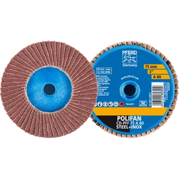 Brusný kotouč Pferd 42719208 | Rychloupínací disk 75 mm, A 80, CD, COMBIDISC - Mini-POLIFAN