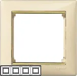 Legrand 774154 VALENA rám. 4p hor. béžová-zlato