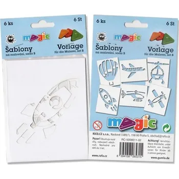MAGIC papírové šablony na malování VZDUŠNÁ DOPRAVA