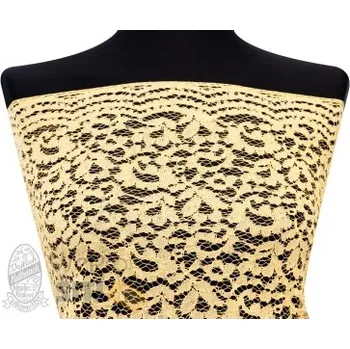 Metráž - Krajka Vis/Ny ŽLUTÁ B-34112 - Žlutá, 140 cm