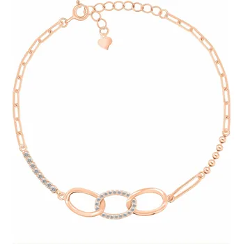 Náramek Brilio Silver Bronzový dámský náramek s čirými zirkony BRC159R + 2 měsíce na vrácení zboží