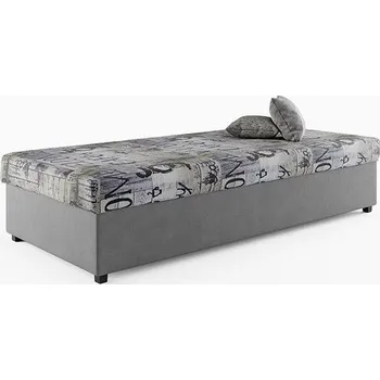 Postel Nejlevnější nábytek NEJBY ZALA, šedá se vzorem