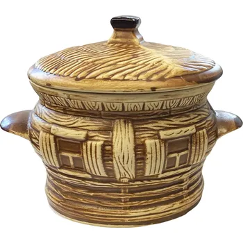 Hrnec Keramický matový hrnec domik 3L