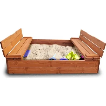 Pískoviště Importworld Donzel pískoviště s krytem 120 x 120 x 21 cm hnědé