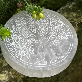 Podtácek Selenitový podtácek se stromem života – 8 cm