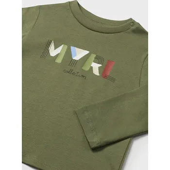 Chlapecké tričko Mayoral Tričko L/s Mayoral 108 barva: zelená, Rozměr: 24 měsíců, 92 cm