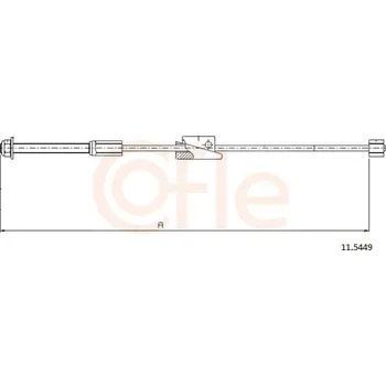 Brzdový systém Tažné lanko, parkovací brzda COFLE 11.5449
