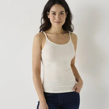 Dámská móda Hřejivý nátělník bez rukávů slonová kost 34/36