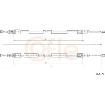 Auto-moto Tažné lanko, parkovací brzda COFLE 11.6772