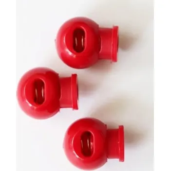 Knoflík Brzdička plastová 460002 na kul. šňůrku vínová - Vínová, 20x15mm