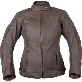 Moto bunda W-tec Dámská kožená moto bunda Kaika (Velikost: XS, Barva: hnědá)