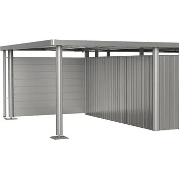 Zahradní domek Dlouhá zadní stěna HighLine pro postranní střechu domku Biohort Barva: Šedý křemen metalíza