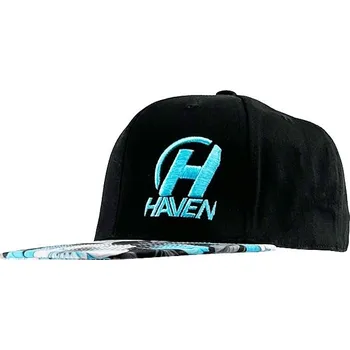 Kšiltovka Kšiltovka Haven Fullfit s rovným kšiltem - černá-modrá,