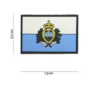 Nášivka Gumová nášivka 101 Inc vlajka San Marino - barevná