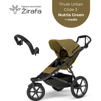 Přeprava dětí Akční set Thule Urban Glide 3 Nutria Green Single + Madlo 2025