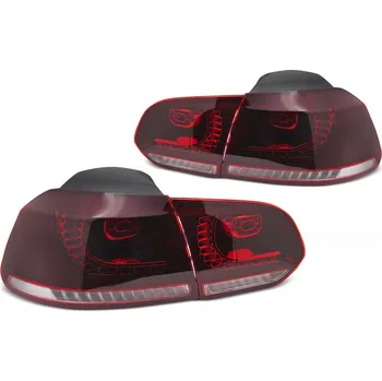 Zadní světlomet TUNING-TEC Zadní světla VW GOLF VI 08-13 červené/bílé LED SEQ