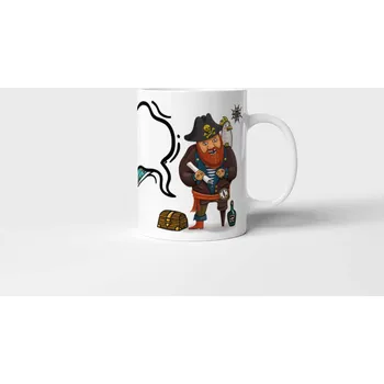 Hrnek Pirát s vaším textem - Tyrkysová