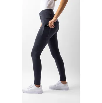 Jezdecké kalhoty Dámské zimní legíny Horze Serena - se silikonovým sedem, tmavě šedá, 40