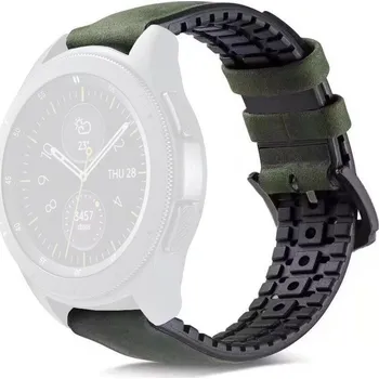 Řemínek na hodinky Kaučukový řemínek Ricardo Roma, zelený, teletina / přírodní kaučuk, Quick Release - 22 mm