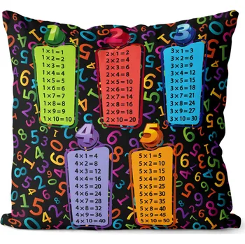 Dekorativní polštářek Polštář 40 x 40 cm - Násobilka