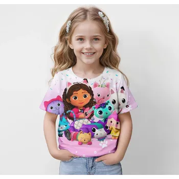 Dívčí tričko Dívčí tričko s potiskem Gabby's Dollhouse Varianta: EXMMMIN2563, Velikost: 120