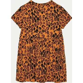 Dámské šaty Mini Rodini Každodenní šaty Basic Leopard 1000008213 Hnědá Regular Fit 128_134