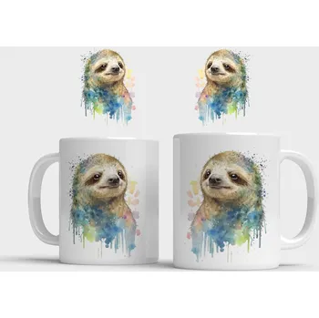 Hrnek s lenochodem - Oranžová