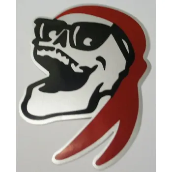 Samolepicí dekorace na vozidlo Samolepka pirát červená 2 kusy