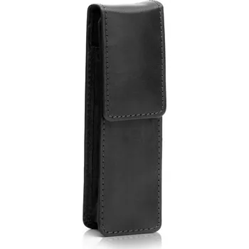 Sada pera s tužkou ADK Pula, černé kožené pouzdro na pera ZPOTUZPULC