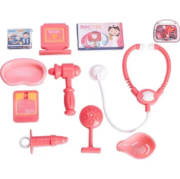 Hra na doktory Sada doktor růžová 10 ks
