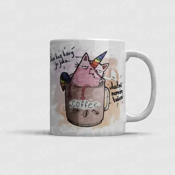 Hrnek Den bez kávy... - Černá