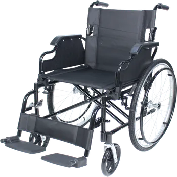 Invalidní vozík Standardní hliníkový invalidní vozík (GABI) Šíře sedu vozíku: 45 cm, Barva vozíku: Černá, Zadní kola: Plná