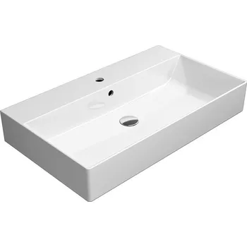 Umyvadlo Sapho KUBE X keramické umyvadlo 80x47cm, bílá ExtraGlaze 9422111
