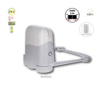 Pohon brány REVO pohon pro křídlovou bránu do 2,3 m/kř., 24 V, 140 W, 120 Nm, (bez elektroniky)