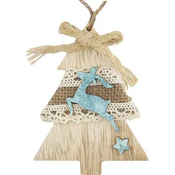 Vánoční dekorace Ozdoba MAGICHOME VÁNOCE STROMEK, závěsná, 10 cm, 5 ks/bal