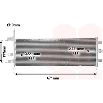 Motor automobilu Chladič, chlazení motoru VAN WEZEL 06012727