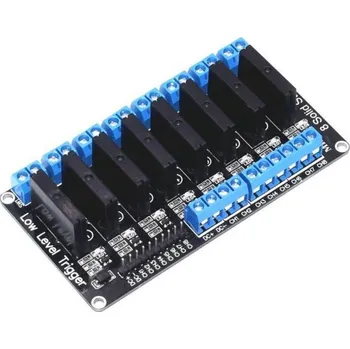 Síťový kabel Modul relé SSR 8x, napájení 12V, spouštění vysokou úrovní