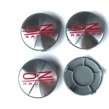 Alu kolo pokličky do kol s logem OZ, středy kol stříbrno-červené