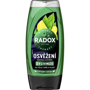 Sprchový gel Radox Refreshment Menthol and Citrus 3in1 sprchový gel 225 ml