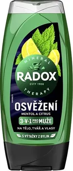 Sprchový gel Radox Refreshment Menthol and Citrus 3in1 sprchový gel 225 ml