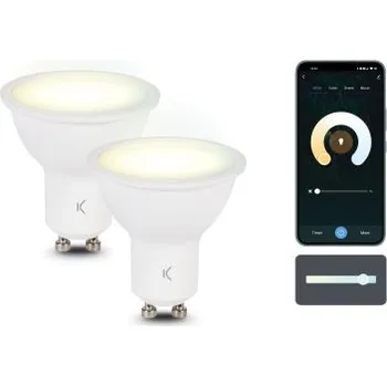 LED páska Ksix 2ks chytrých žárovek SmartLED, 55W, 400lm, GU10, CCT