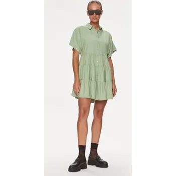 Dámské šaty Silvian Heach Košilové šaty GPP23328VE Zelená Regular Fit 40