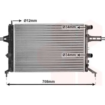 Chladič motoru Chladič, chlazení motoru VAN WEZEL 37002257